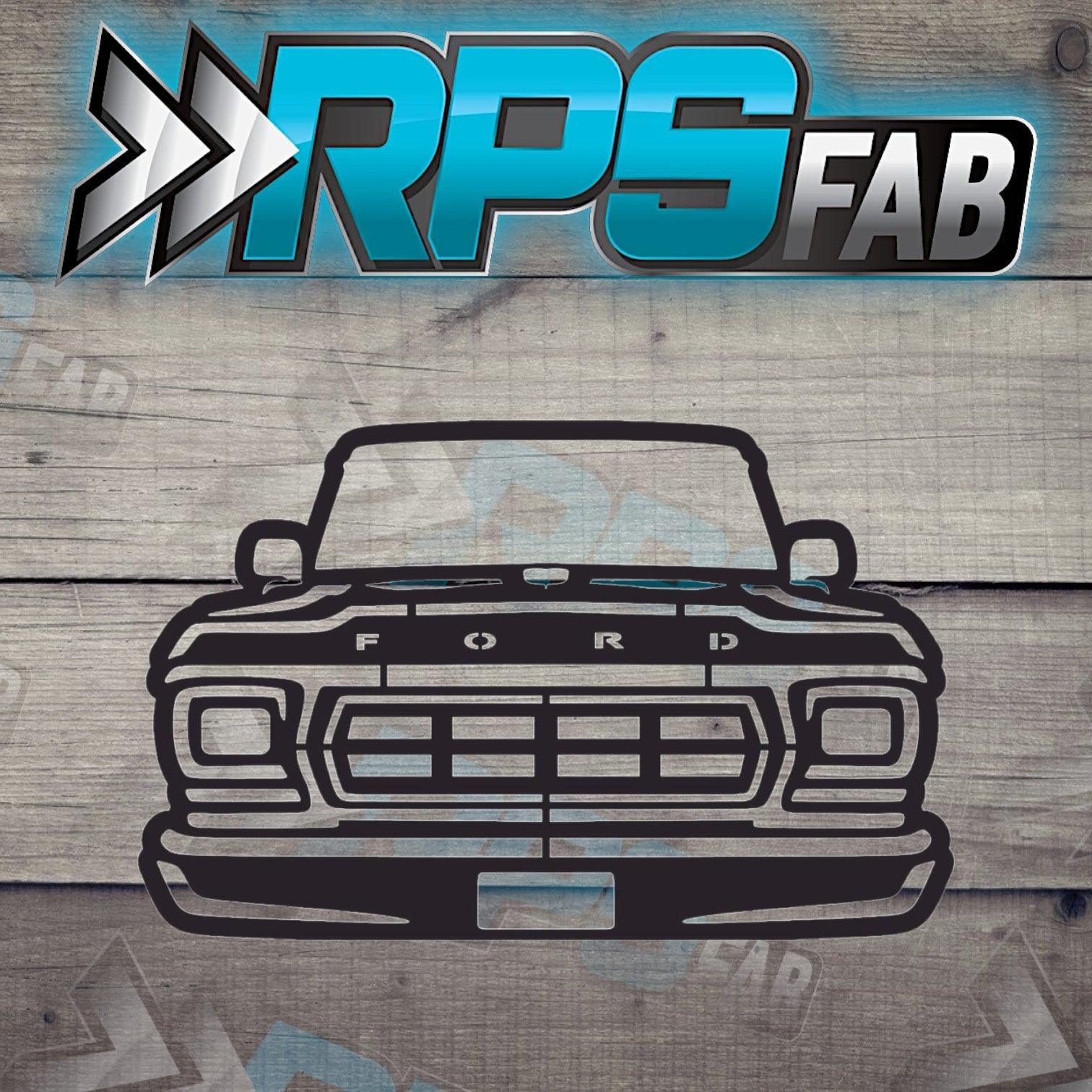 Truck 14 Silhouette: Laser-Cut Metal Art Sign - RPS Fab