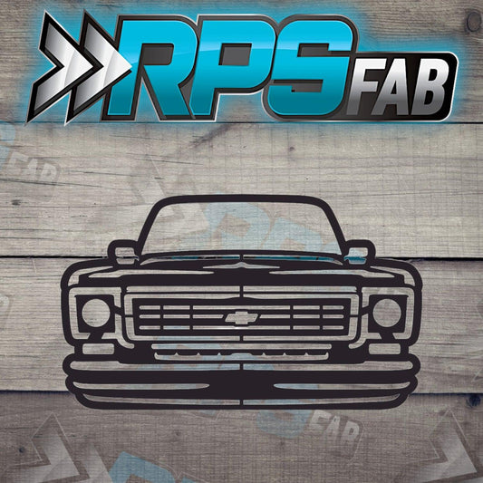 Truck 17 Silhouette: Laser-Cut Metal Art Sign - RPS Fab