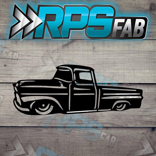 Truck 2 Silhouette: Laser-Cut Metal Art Sign - RPS Fab