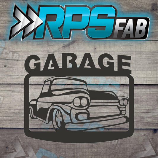 Truck 20 Silhouette: Laser-Cut Metal Art Sign - RPS Fab