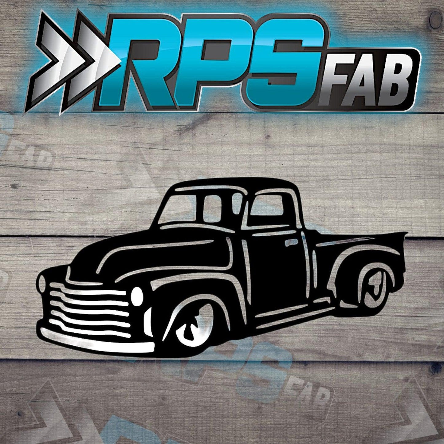 Truck 4 Silhouette: Laser-Cut Metal Art Sign - RPS Fab