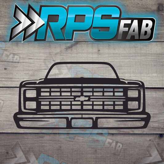 Truck 8 Silhouette: Laser-Cut Metal Art Sign - RPS Fab