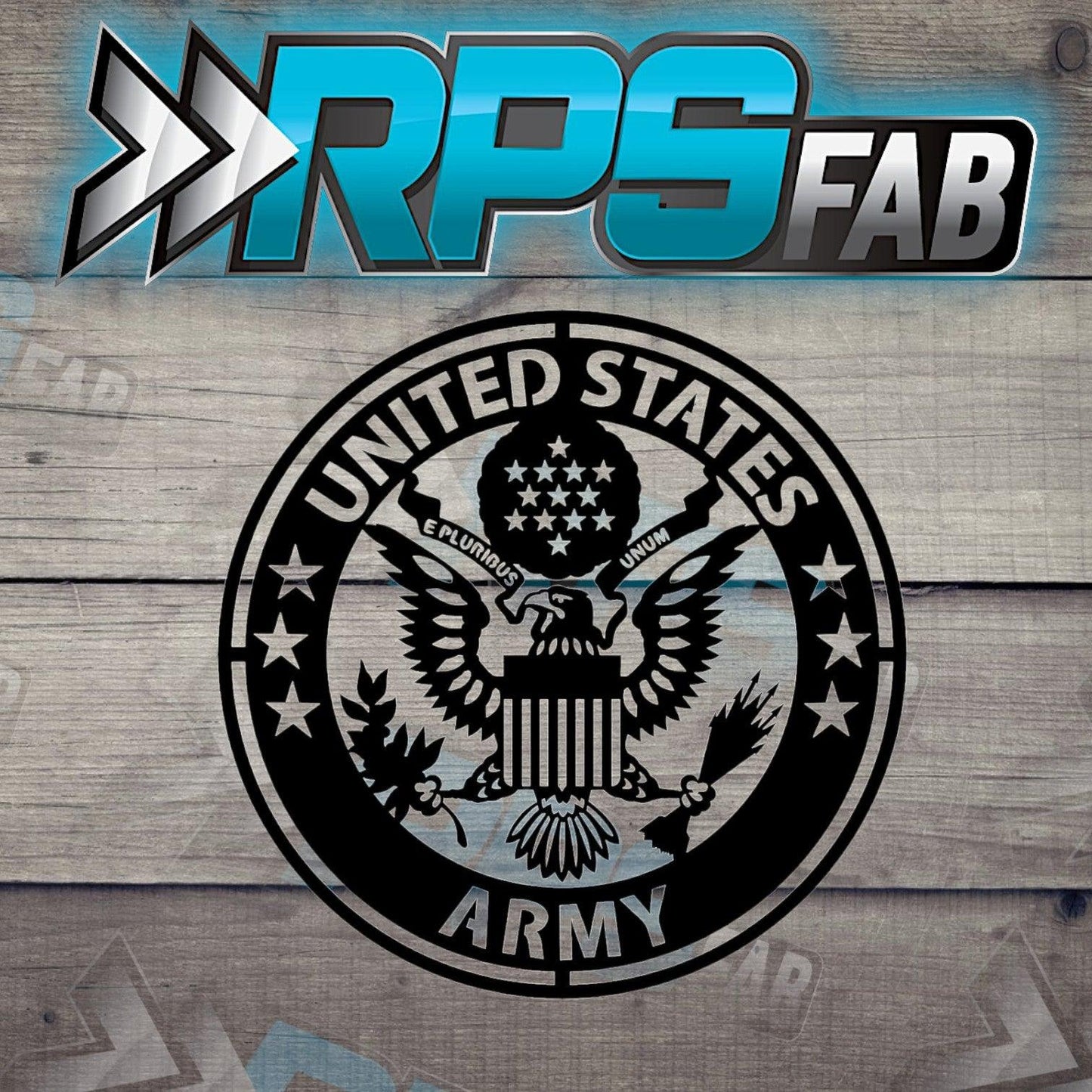 U.S. Armed Forces Emblem Metal Art Sign- Army V2 - RPS Fab