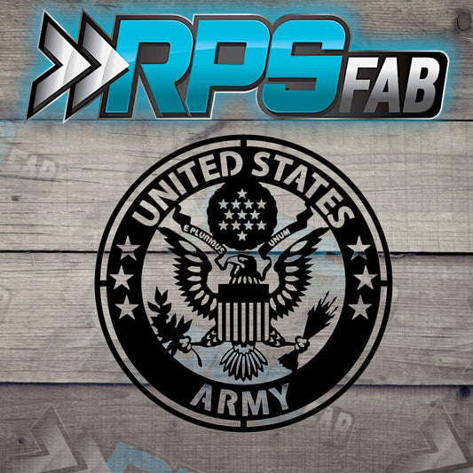 U.S. Armed Forces Emblem Metal Art Sign- Army V2 - RPS Fab
