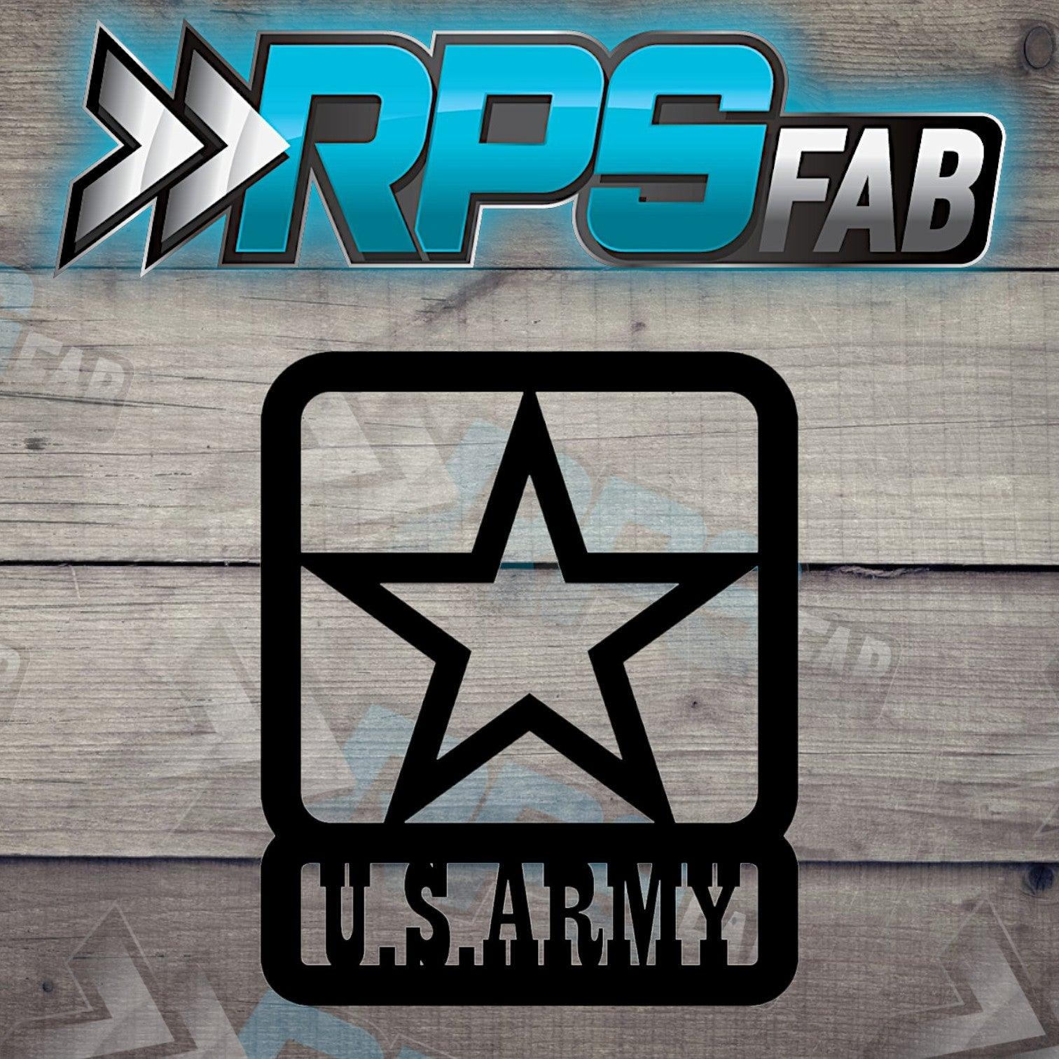 U.S. Armed Forces Emblem Metal Art Sign- Army V3 - RPS Fab