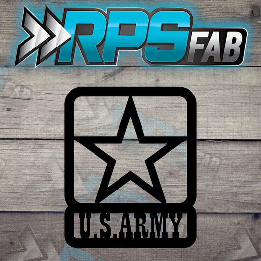 U.S. Armed Forces Emblem Metal Art Sign- Army V3 - RPS Fab