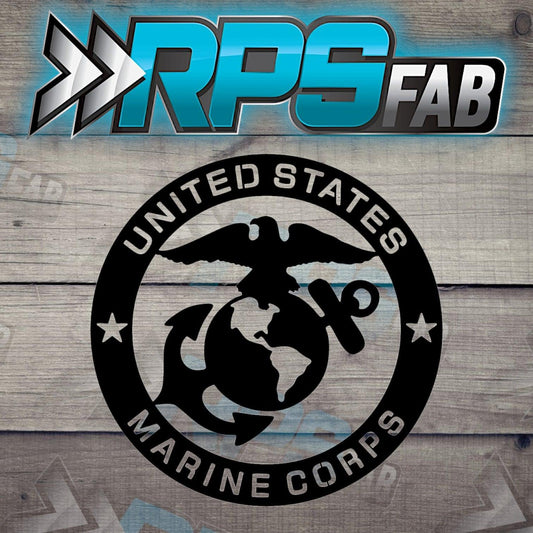 U.S. Armed Forces Emblem Metal Art Sign- Marine Corps - RPS Fab