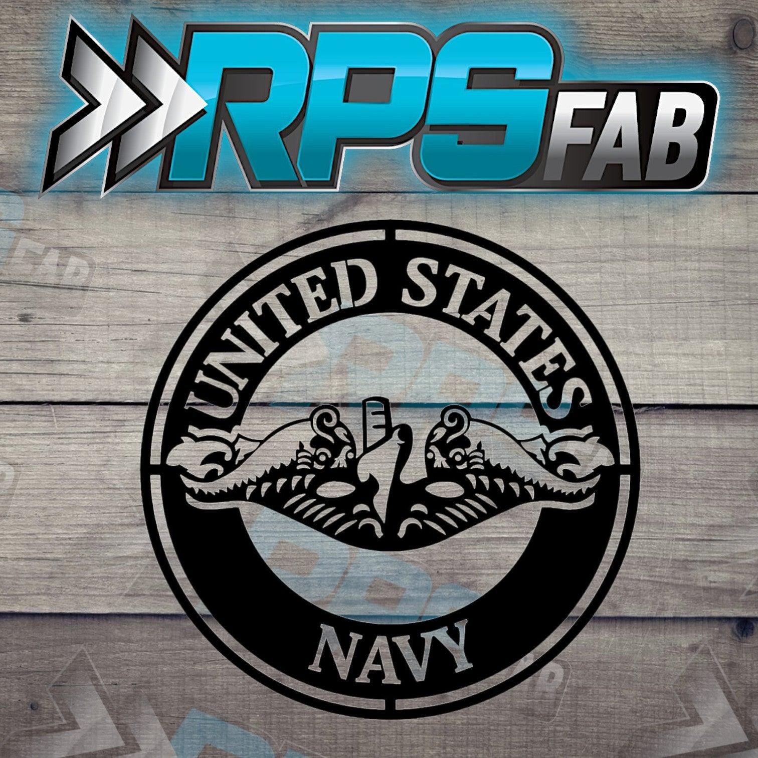 U.S. Armed Forces Emblem Metal Art Sign- Navy - RPS Fab