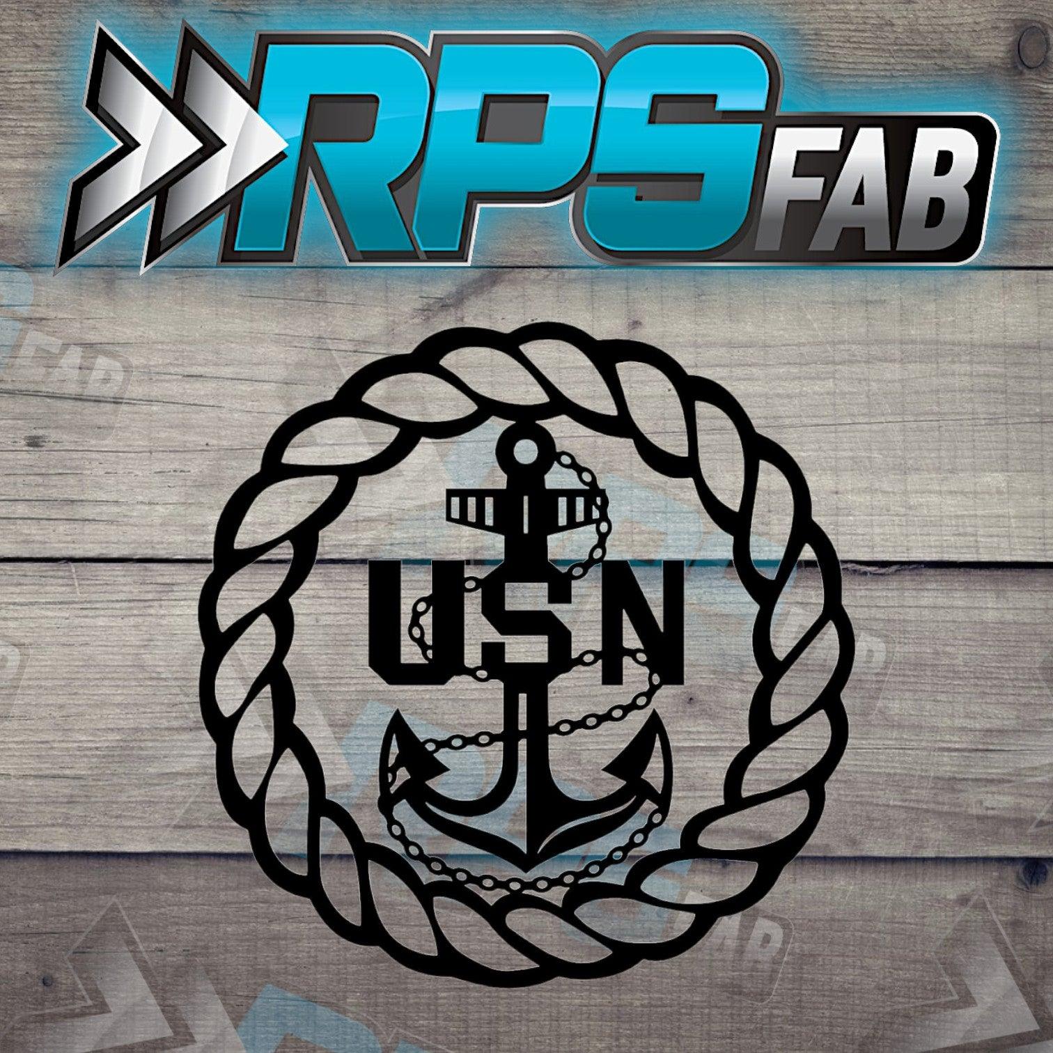 U.S. Armed Forces Emblem Metal Art Sign- USN - RPS Fab